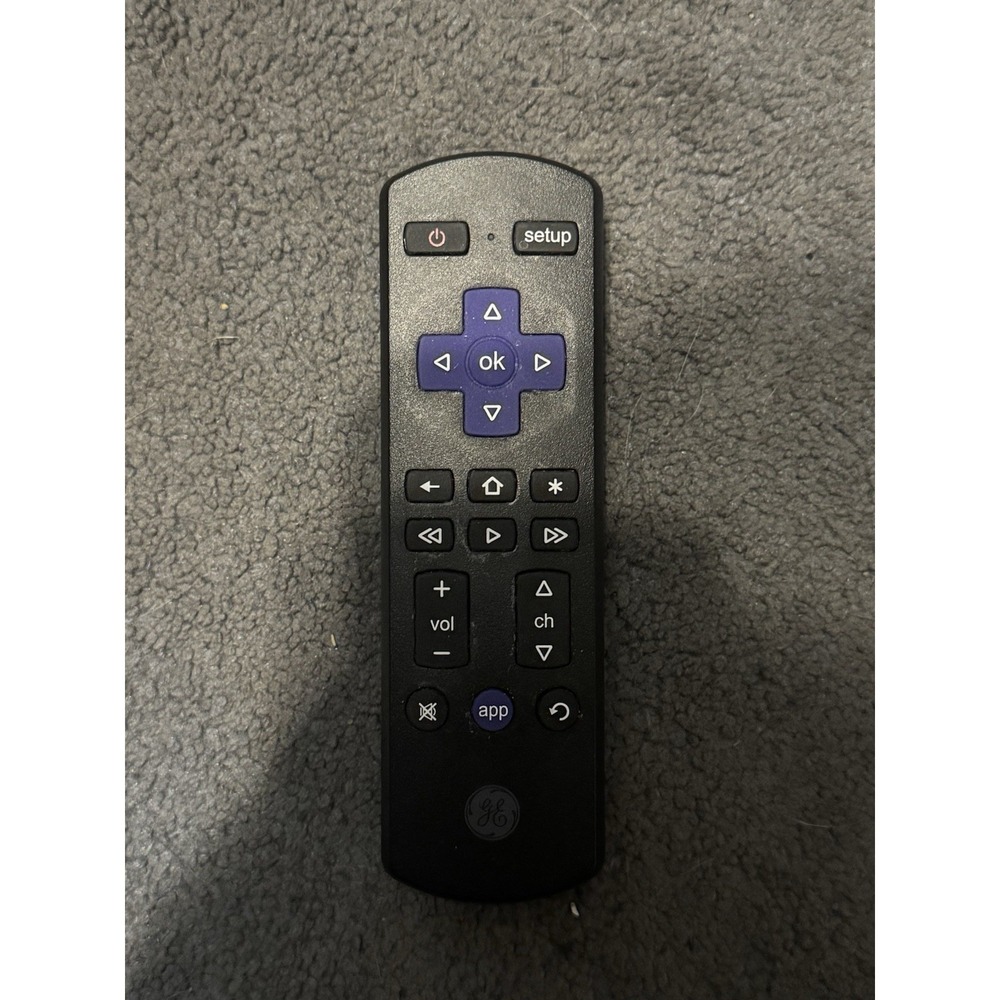 GE Universal TV Remote Control Black Replacement Tested Working No Batteries